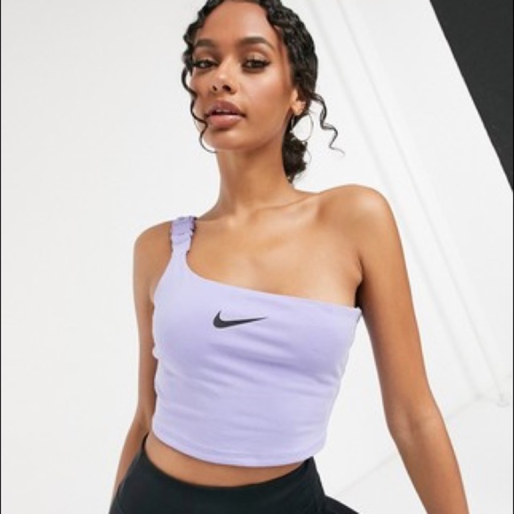 Nike One Shoulder Buckle Crop Top